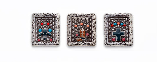 Zinc Alloy Silver Boot, Cross, Feur de lis Rectangle Boot, Cross, Feur de lis Connector