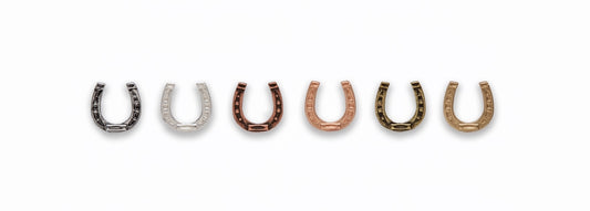 Zinc Alloy Matt Rose Gold, Silver, Gold, Burnish Gold, Silver, Copper Horse Shoe Charm