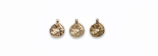 Zinc Alloy Matt Ant Gold, Burnish Gold, Shinny Gold Coin charm