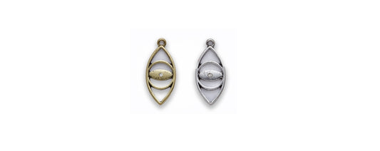 Zinc Alloy Burnish Gold Silver Eye Pendants