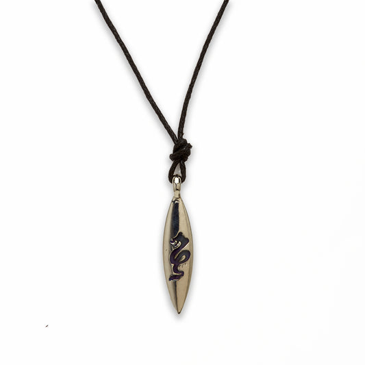 18 inch Zinc Alloy with Mood Stone Rhodium Dragon Necklace