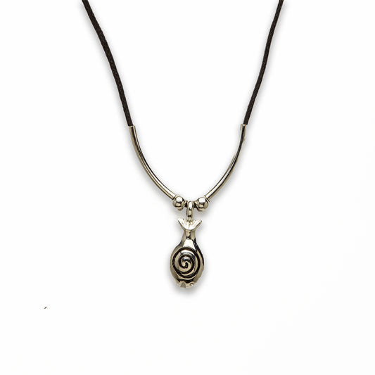 18 inch Zinc Alloy Silver Tone Fish Necklace