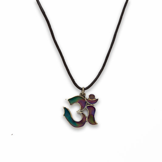 18 inch Zinc Alloy with Mood Stone Burnish Gold Tone Sign Necklace