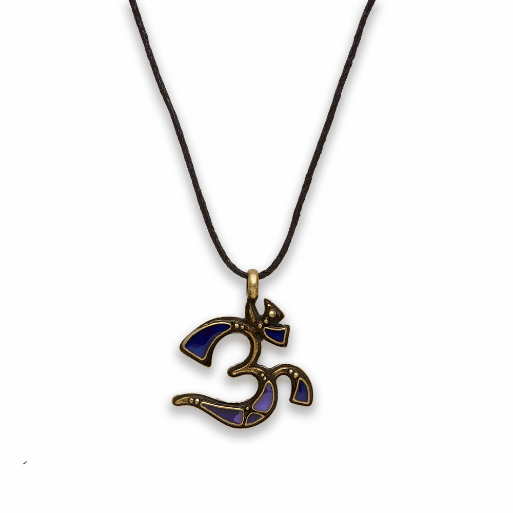 18 inch Zinc Alloy with Mood Stone Burnish Gold Tone Sign Necklace