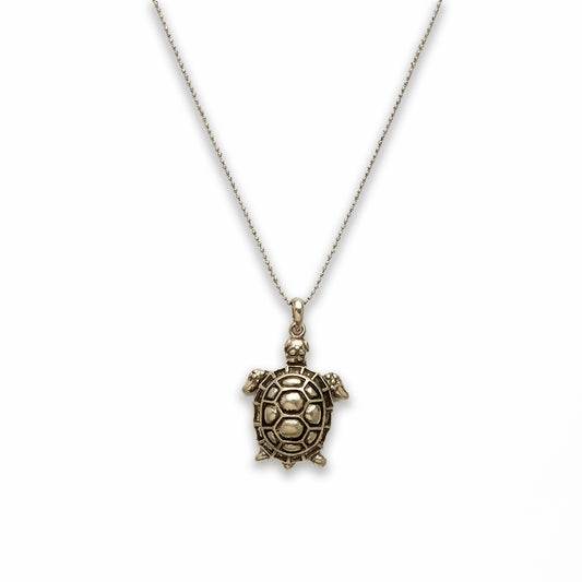 18 inch Zinc Alloy Nickel Turtle Necklace